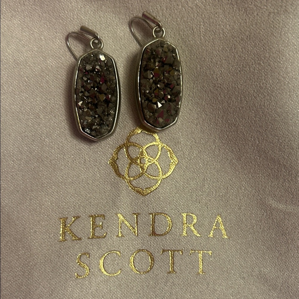 Kendra Scott Black Drusy Earrings